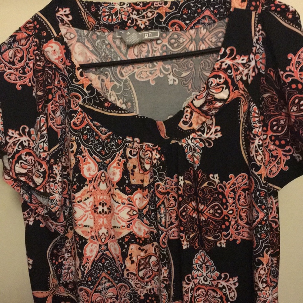 Black printed blouse